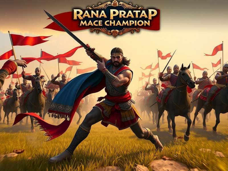 Battle of Haldighati in Rana Pratap Mace Champion Historical depiction of Battle of Haldighati from Rana Pratap Mace Champion