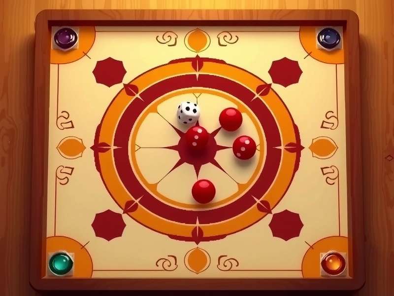 Carrom Turbo Mastermind board setup with pieces and striker