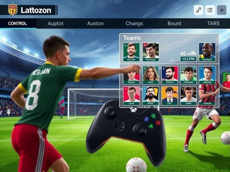 Fantastic Footballers gameplay screenshot showing realistic player movements