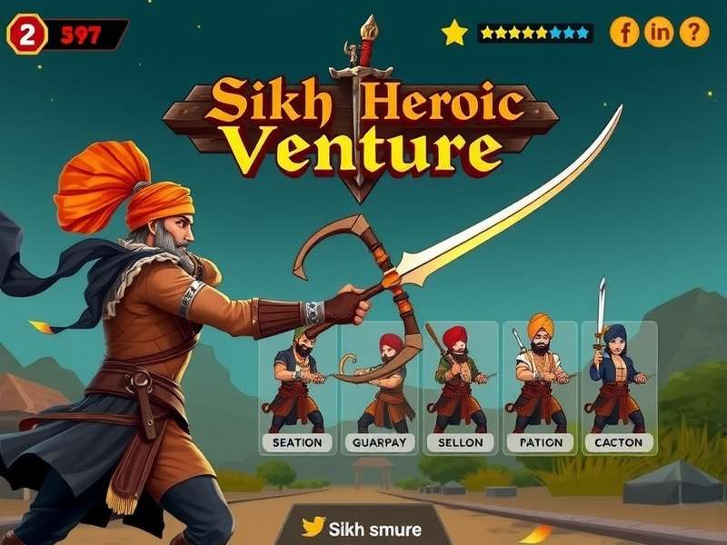 Sikh Heroic Venture Character Roster Sikh Heroic Venture character selection screen showing diverse Sikh warriors