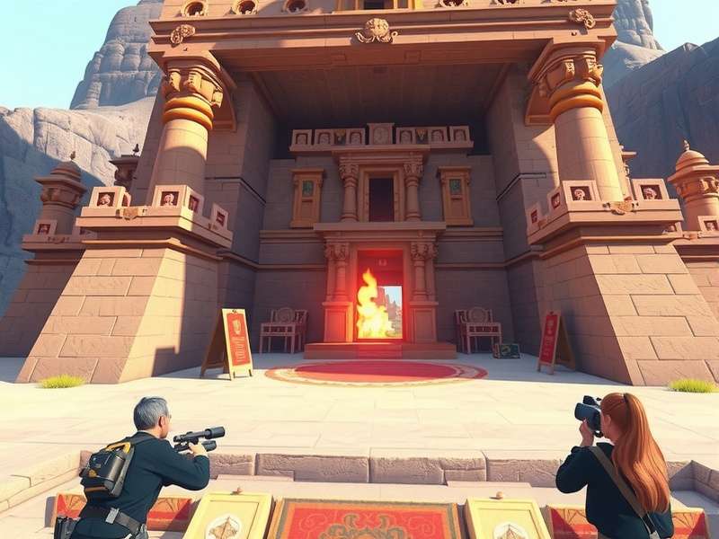 Mystic Shrine Quest VR gameplay showing ancient temple exploration