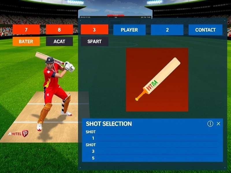 Player Customization Options Player customization screen in Virat Batting Elite