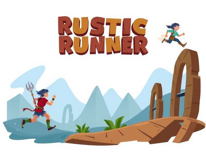 Rustic Runner Game Logo and Characters
