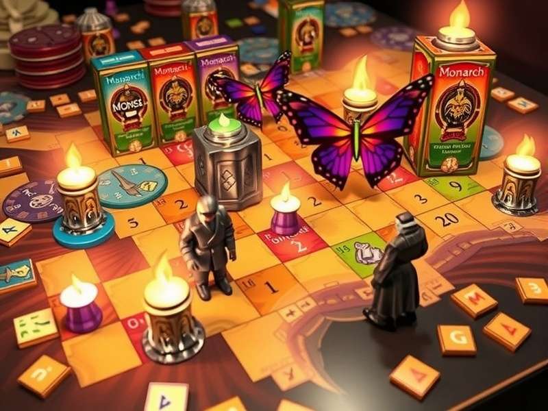 Complete Monarch Majesty March Game Set Monarch Majesty March game board and components