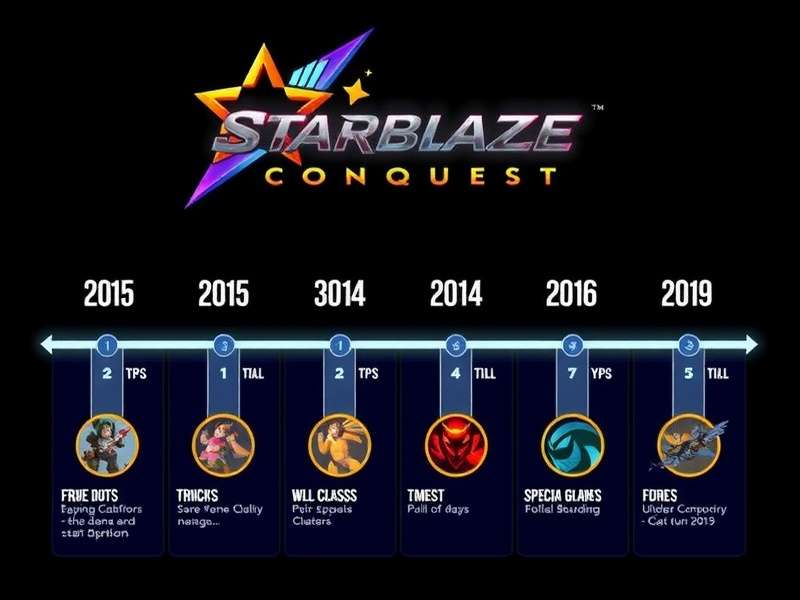 Star Blaze Conquest development timeline showing game evolution