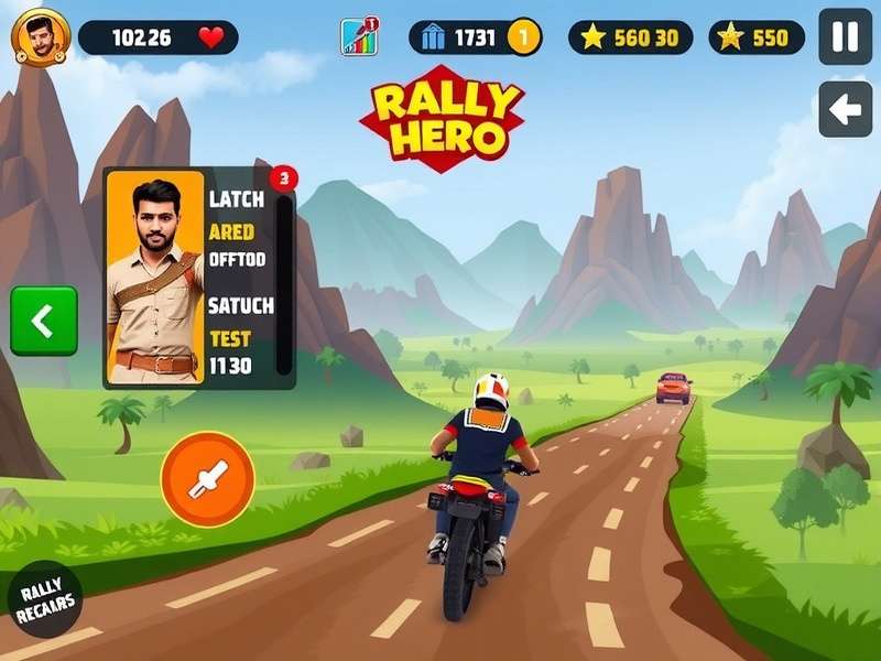 Rajma Rally Hero gameplay screenshot showing vibrant Indian landscape