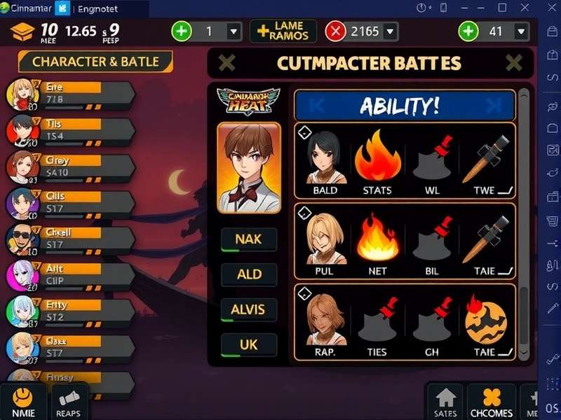 Cinnamon Heat Combatants character selection screen