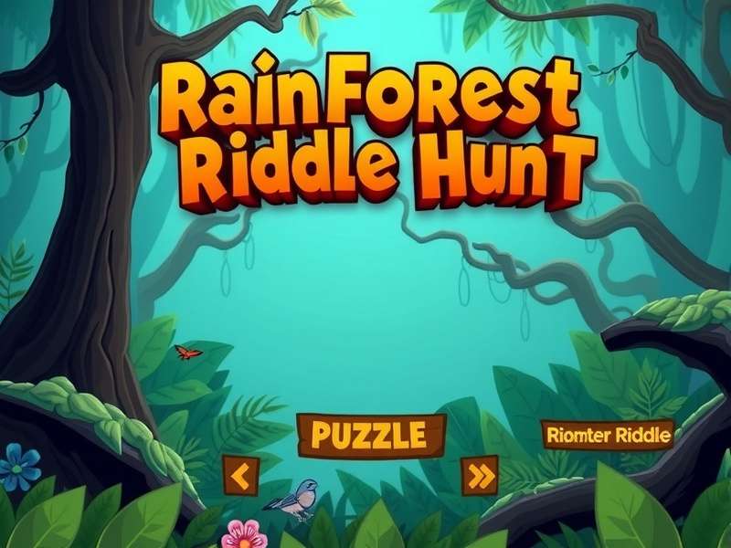Rainforest Riddle Hunt Visual Environments Rainforest Riddle Hunt visual design showcasing different biomes