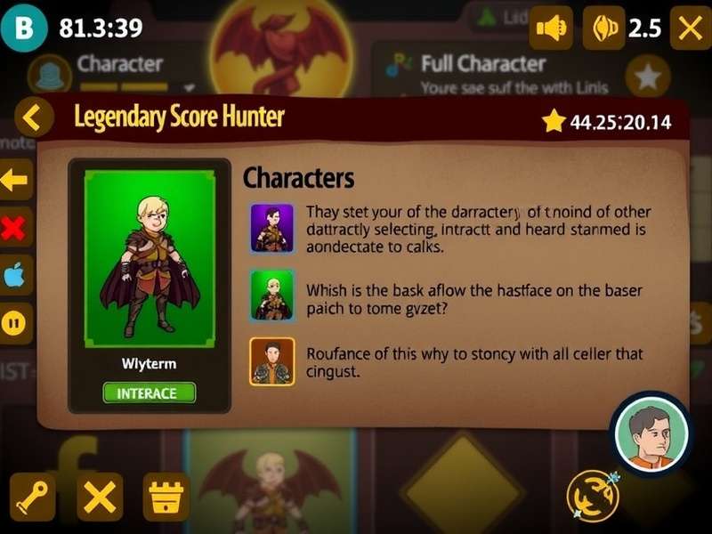 Legendary Score Hunter gameplay screenshot showing character and interface
