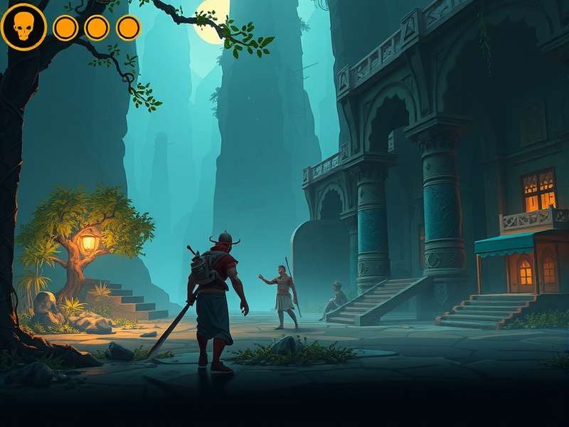 Mystic Sagar Adventure gameplay screenshot showing mystical environments