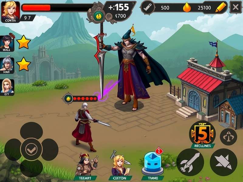 Fierce Mace Hero Combat Scene Fierce Mace Hero gameplay screenshot showing combat