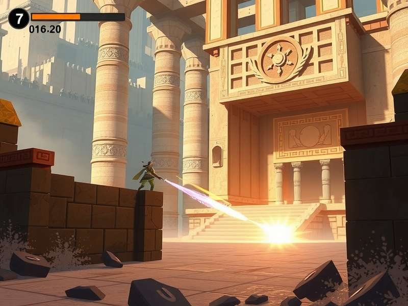 Powerful Hero S Odyssey combat scene with special effects