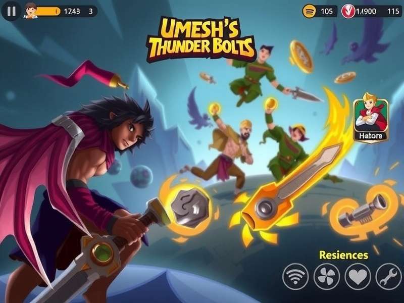 Umesh S Thunder Bolts Main Game Screen Umesh S Thunder Bolts Game Banner