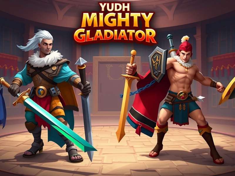Different warrior classes in Yudh Mighty Gladiator showcasing their unique equipment