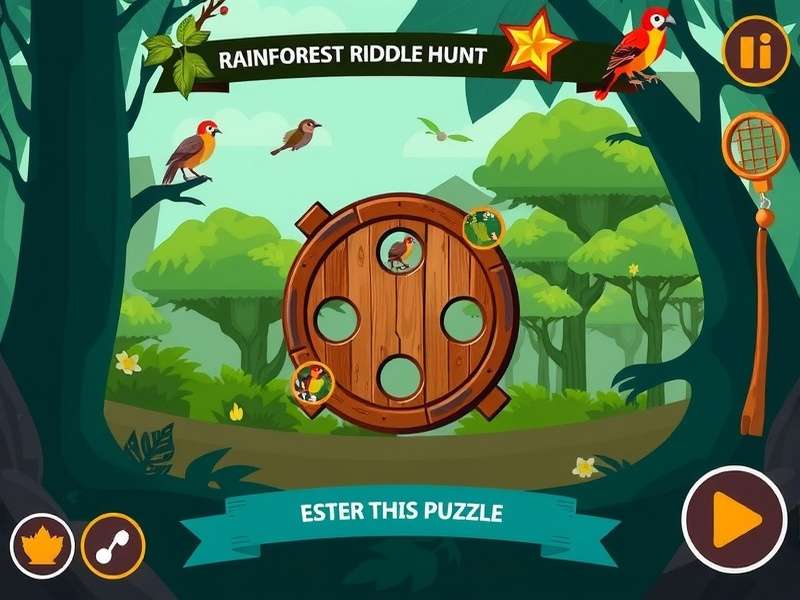 Rainforest Riddle Hunt Gameplay Rainforest Riddle Hunt gameplay screenshot showing puzzle interface