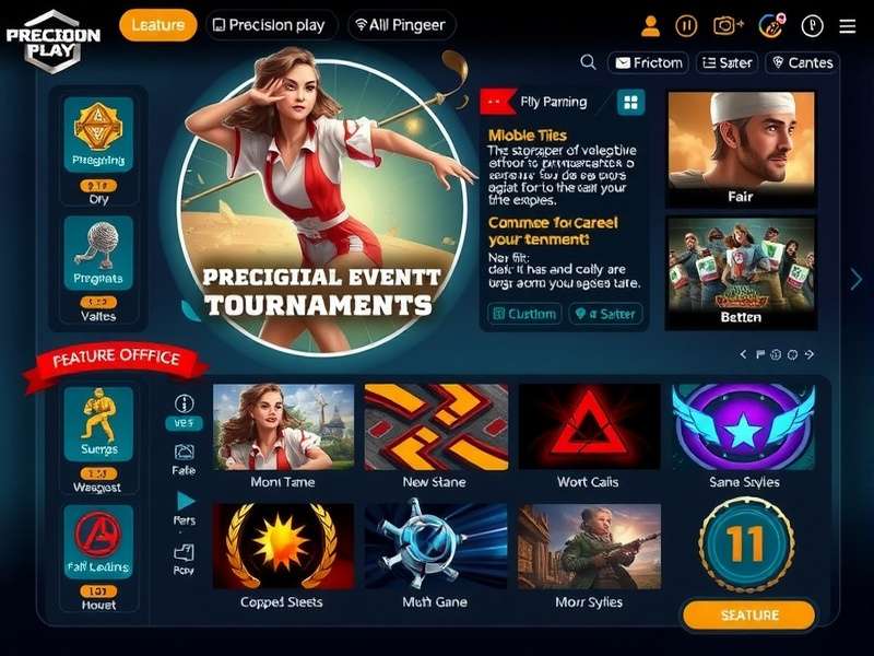 Precision Play Pioneer feature showcase demonstrating various game elements