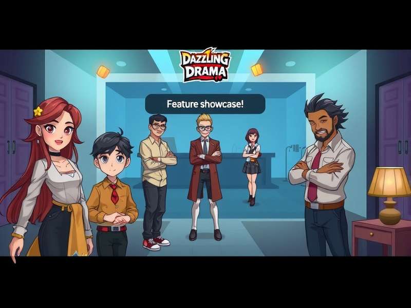 Dazzling Drama gameplay screenshot showing character interactions
