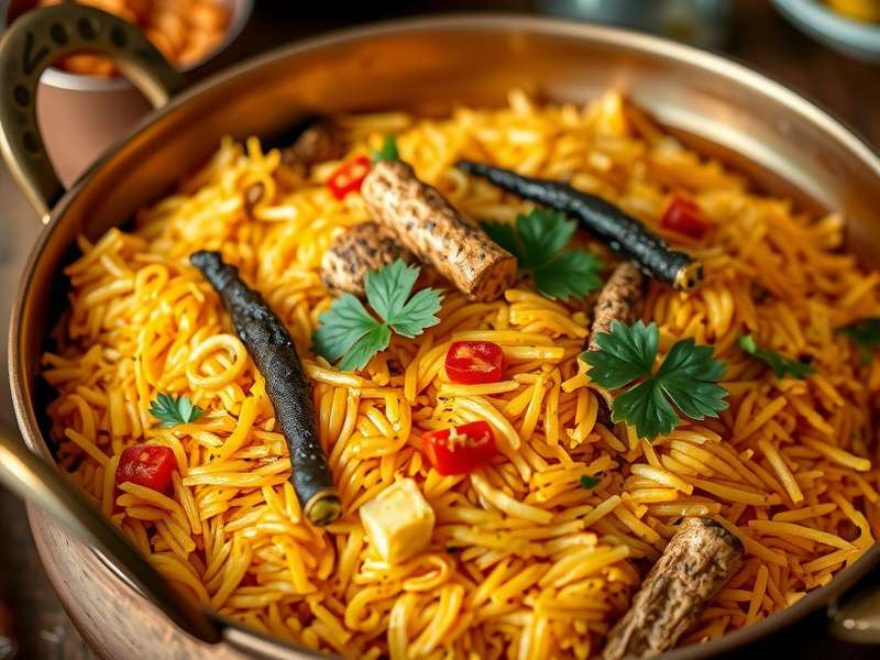 Dum cooking process of Hyderabad Biryani