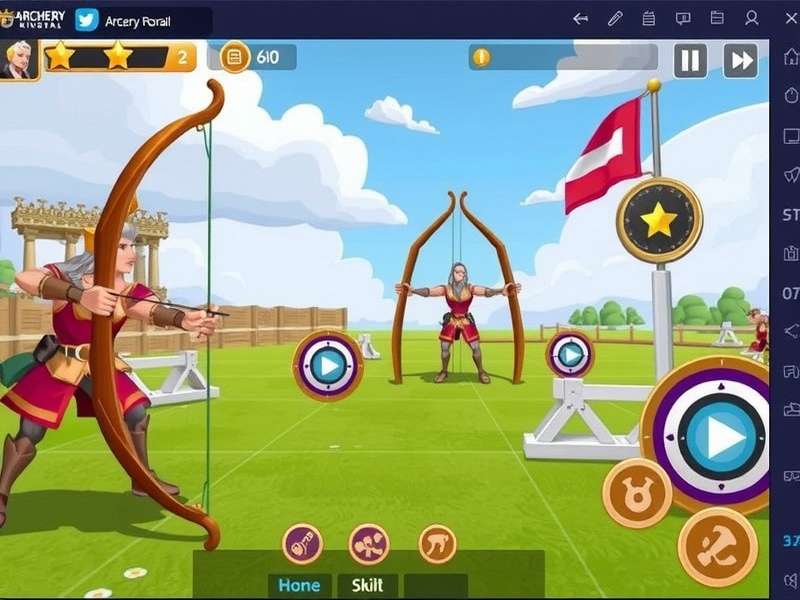 Archery King Royal gameplay screenshot showing archery competition
