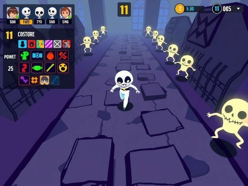 Gattu Ghost Town Run Customization Options Gattu Ghost Town Run character customization screen showing various outfits and power-ups