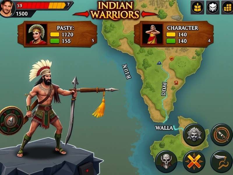 Epic Indian Warriors battle strategy map
