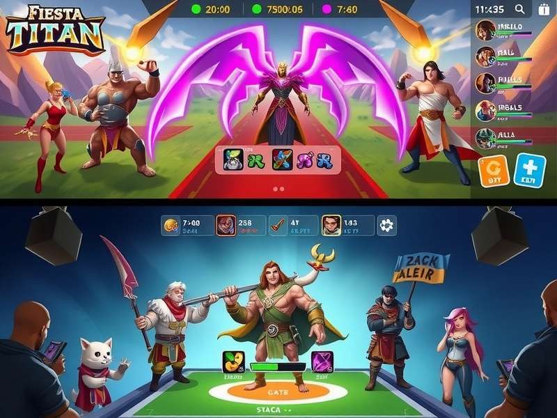Fiesta Titan Gameplay Visuals Fiesta Titan gameplay showcasing vibrant visuals and character design