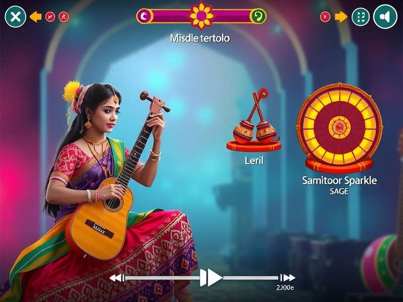 Santoor Sparkle Sage gameplay screenshot showing vibrant colors and intricate design