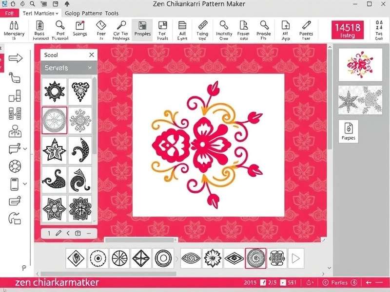 Traditional chikankari embroidery patterns and motifs