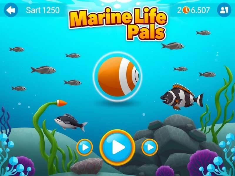 Marine Life Pals India gameplay screenshot showing underwater environment