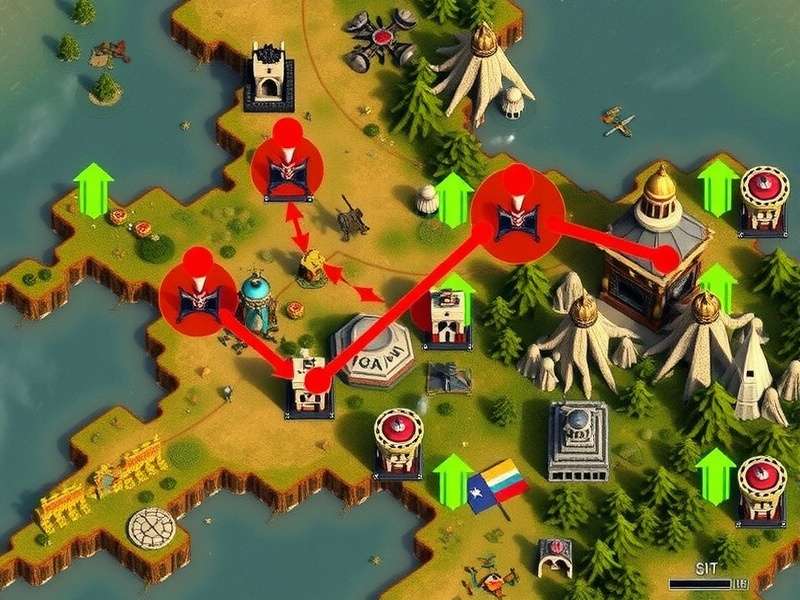 Royal Combat map showing different zones and strategic locations