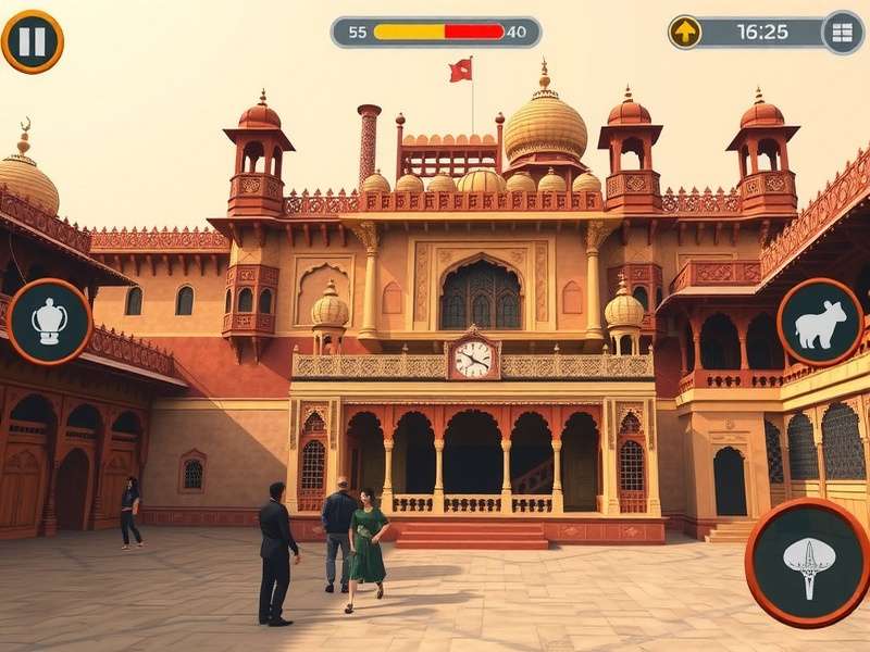 Historical accuracy in Agra Fort Adventure showing architectural details
