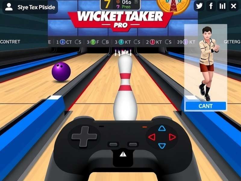 Wicket Taker Pro Control System Wicket Taker Pro control interface showing different bowling gestures