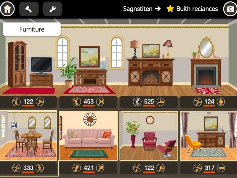 Furniture Styles in Furniture Frenzy Different furniture styles available in Furniture Frenzy
