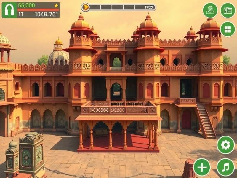 Agra Fort Adventure gameplay screenshot showing historical architecture