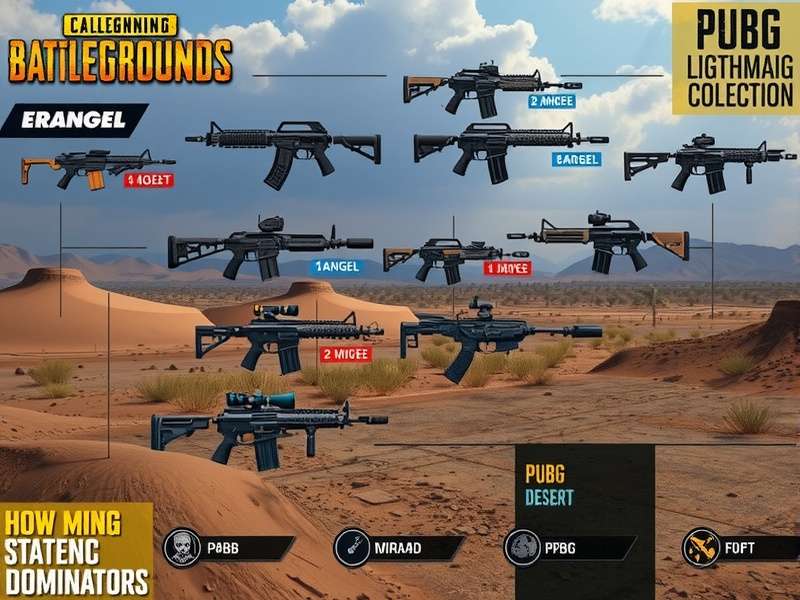 PUBG Lightning Dominator Weapon Arsenal PUBG Lightning Dominator weapon collection showing various firearms