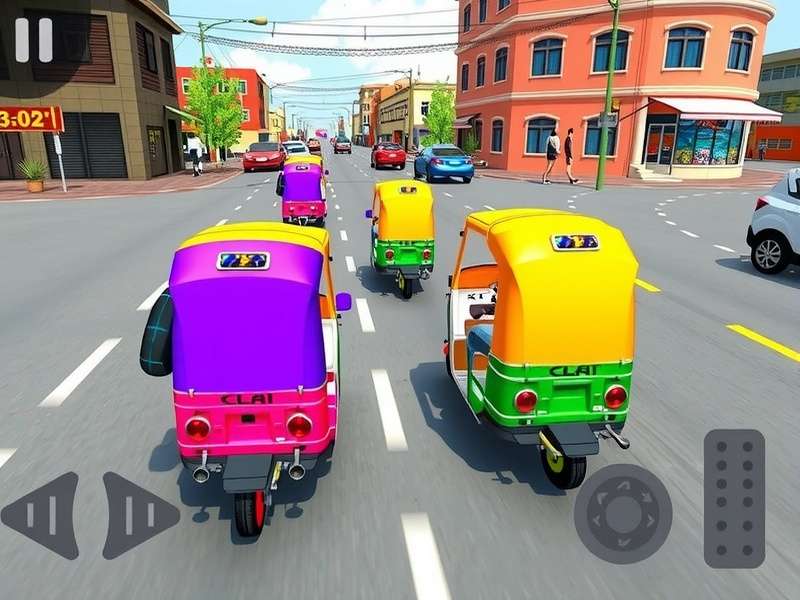 Rickshaw Customization in Rickshaw Race Extreme Rickshaw customization options in Rickshaw Race Extreme showing various designs and upgrades