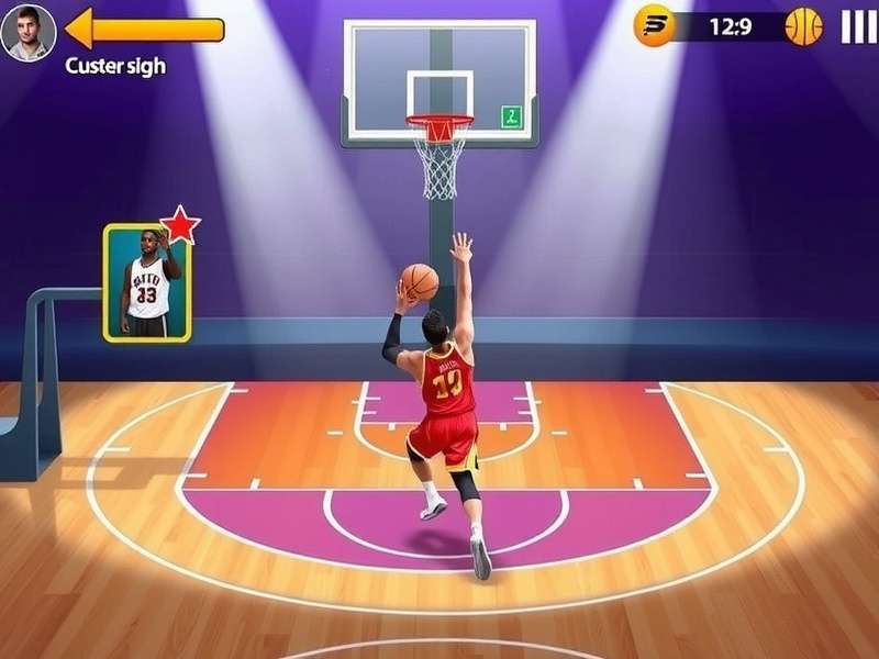 Slam Dunk Star Gameplay Action Slam Dunk Star gameplay screenshot showing basketball action