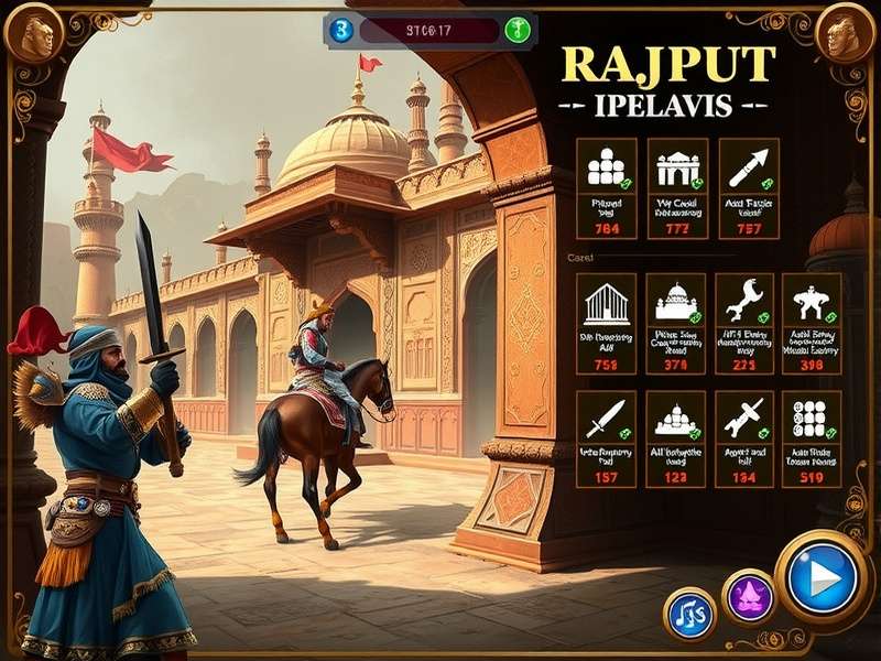 Strategic base layout in Rajput Royal Rumble