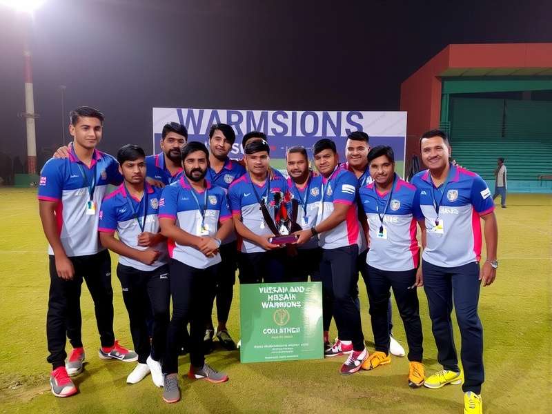Hussain Sagar Warriors Championship Victory Hussain Sagar Warriors receiving championship trophy