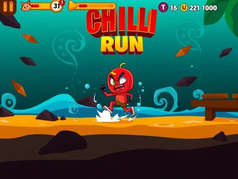Chilli Hurricane Run gameplay screenshot showing character in Hurricane Mode