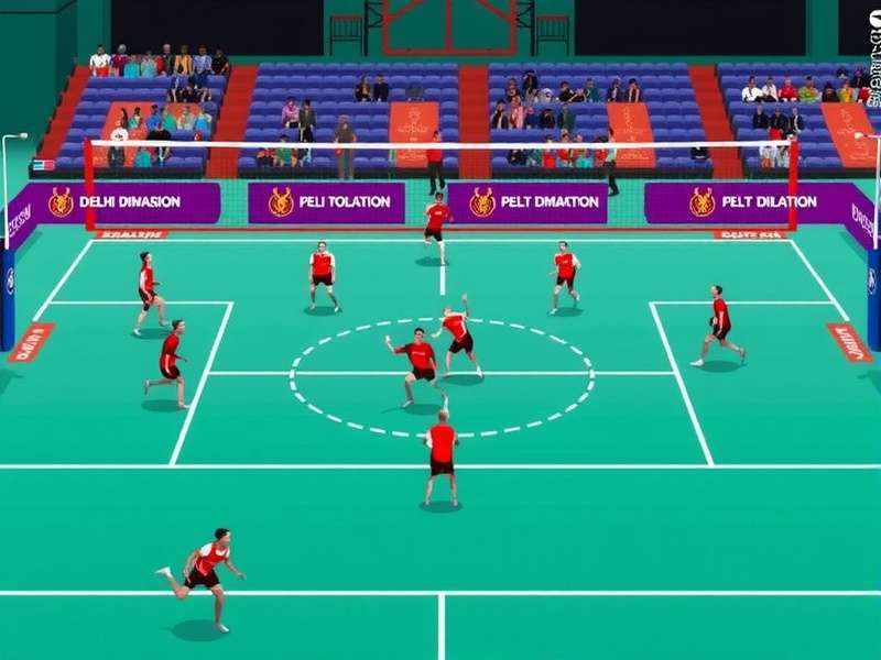 Delhi Volley Sovereigns court dimensions diagram