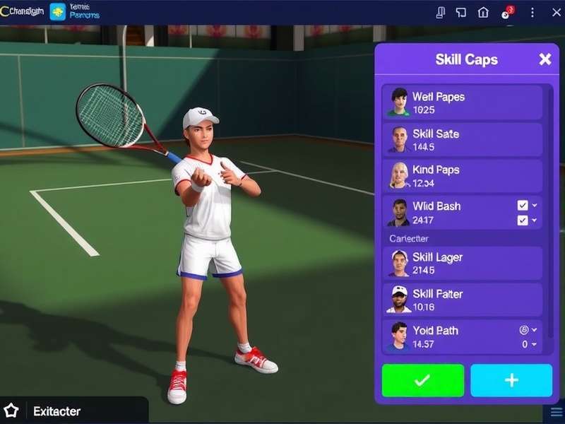 Chandigarh Tennis Phenoms Gameplay Chandigarh Tennis Phenoms gameplay screenshot showing character in action