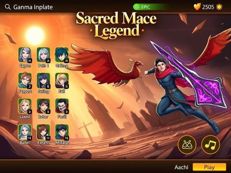 Sacred Mace Legend Game Main Interface