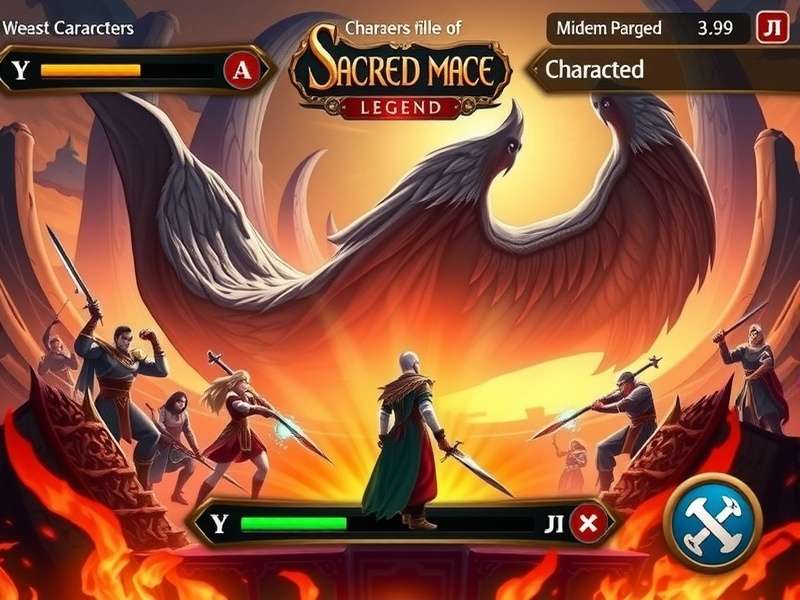 Character Selection Screen in Sacred Mace Legend