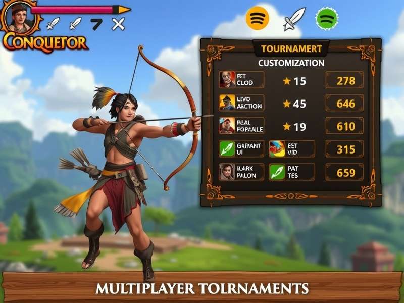 Multiplayer Tournaments in Indian Arrow Conqueror Indian Arrow Conqueror multiplayer tournament interface