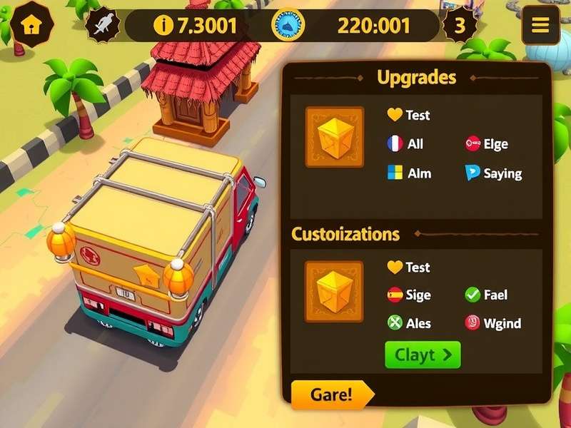 Parcel Dash Village gameplay screenshot showing delivery vehicle in Indian village