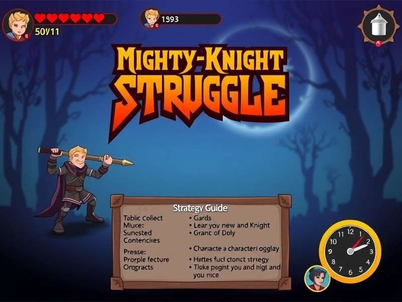 Character Selection in Mighty Knight Struggle Mighty Knight Struggle character selection screen