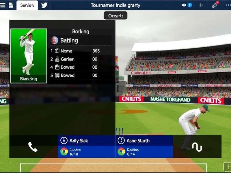 Ashes Glory India Grand tournament mode interface