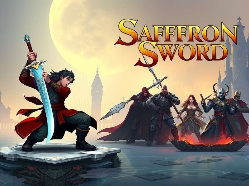Saffron Sword - Gameplay Action Saffron Sword gameplay screenshot showing combat and environment