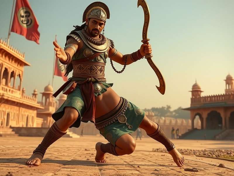 Traditional stance in Tumkur Mighty Gladiator Tumkur Mighty Gladiator traditional pose